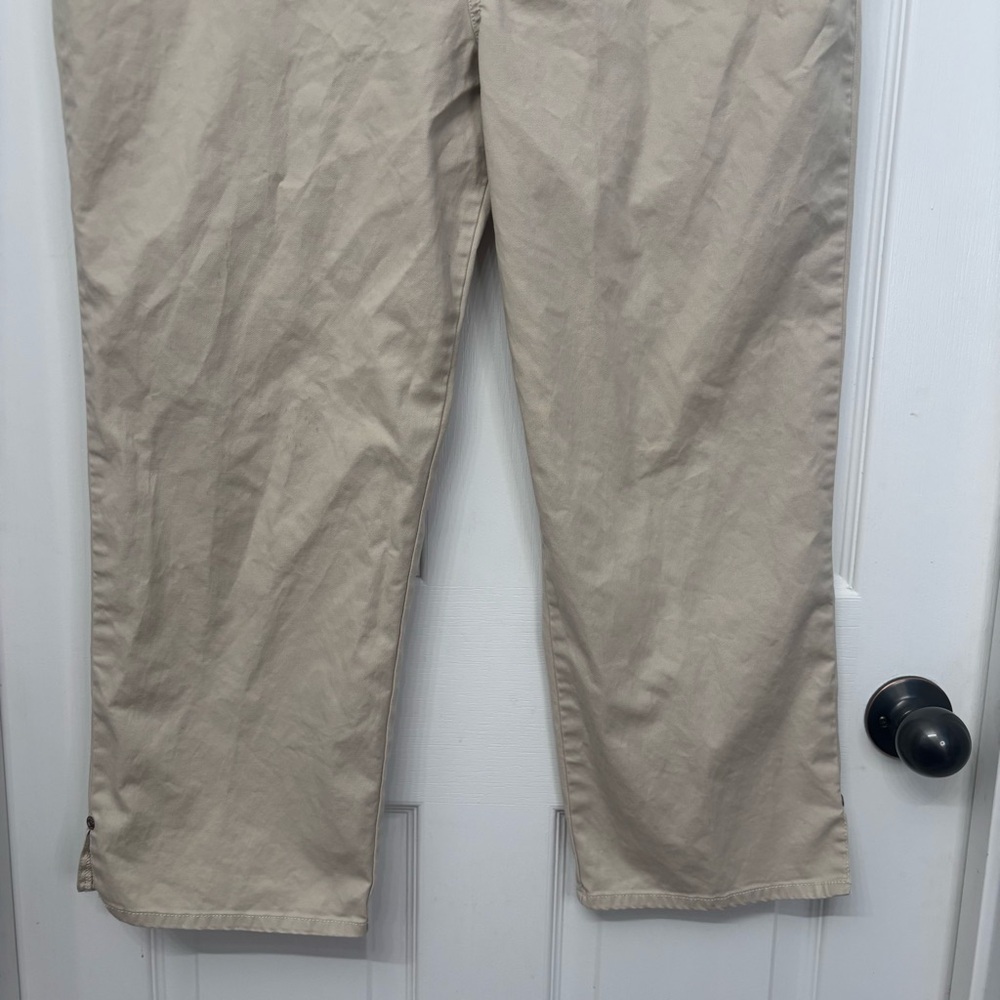 Khaki Stretch Capri Pants | Eddie Bauer 16 - Picture 4 of 10
